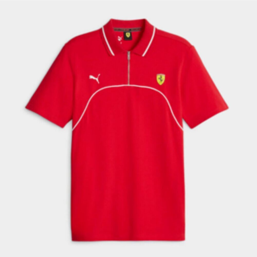 Puma Ferrari Polo Race Shirt 100% Cotton Red XXL